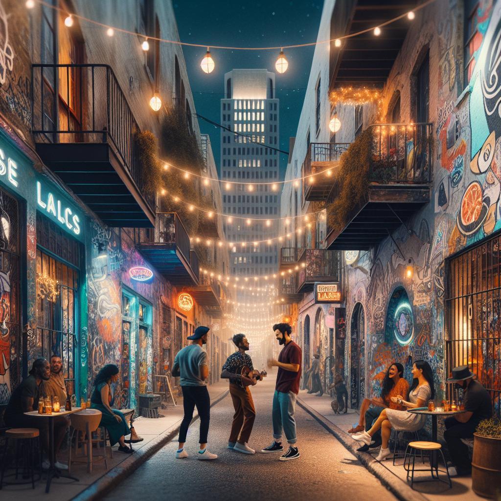 Nachtleben in alternativen Stadtvierteln